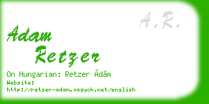 adam retzer business card